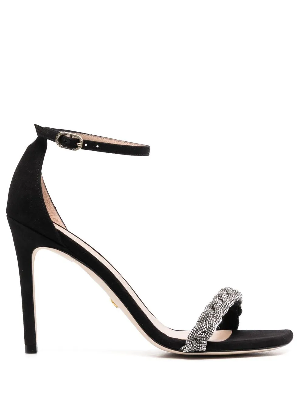 Stuart Weitzman Nusdist Curve 100mm embellished sandals | Black | Image 1