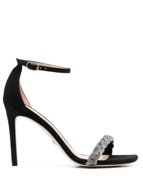 Stuart Weitzman صندل 'نوديست كيرف' مزين بكعب 100 ملم 