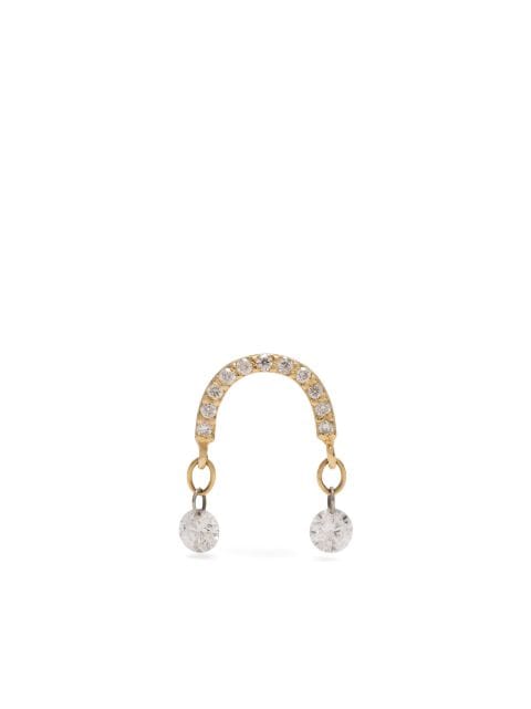 THE ALKEMISTRY 18kt yellow gold  Curve Top diamond earring