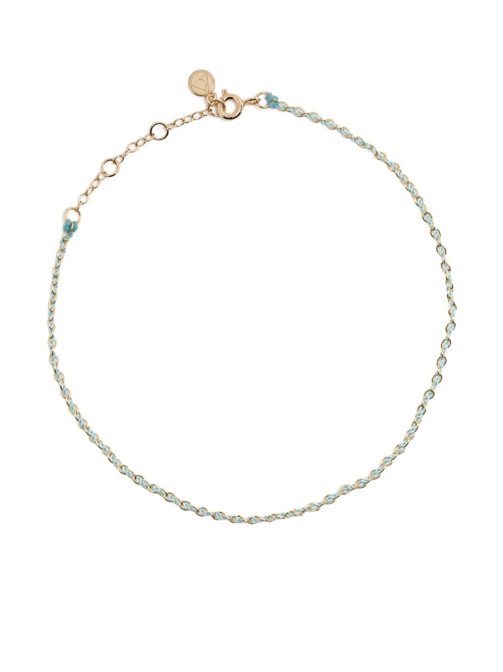 The Alkemistry 18kt Yellow Gold Auric Chain-link Anklet In Blue