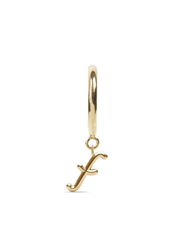 THE ALKEMISTRY 18kt Yellow Gold Love Letter J Hoop Earring - Farfetch