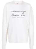 Martine Rose logo-print crewneck sweatshirt - White