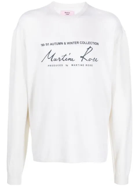 Martine Rose logo-print crewneck sweatshirt