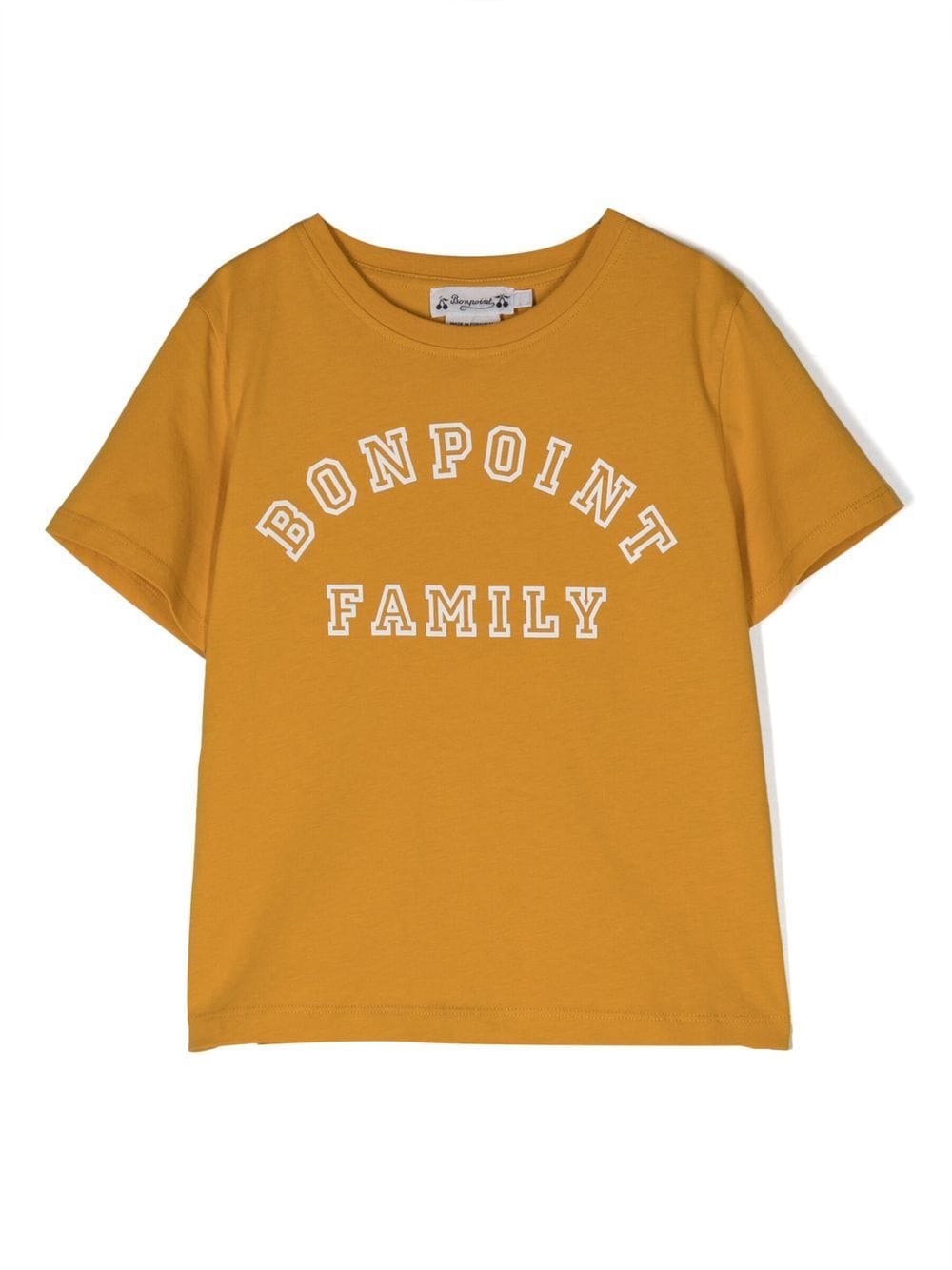 Bonpoint Kids' Logo-print Crew-neck T-shirt In Yellow