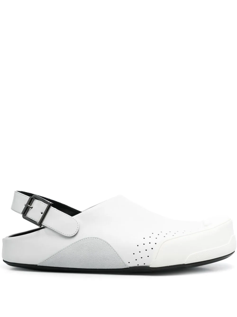 

Marni perforated-detail flat sandals - White