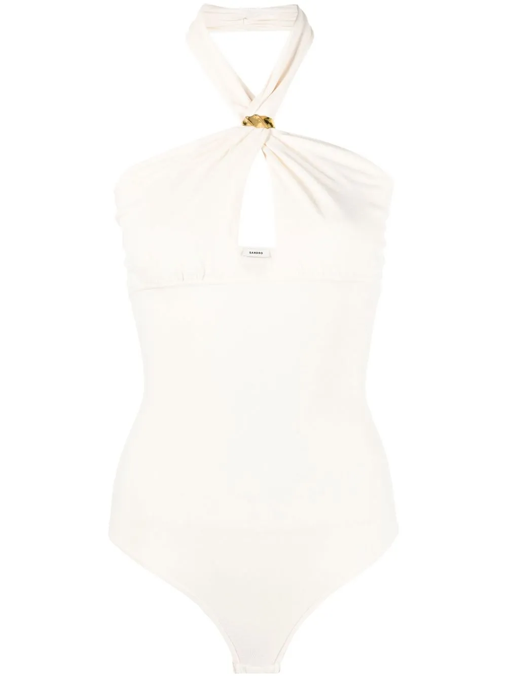 Sandro Cut Out Halterneck Bodysuit Farfetch