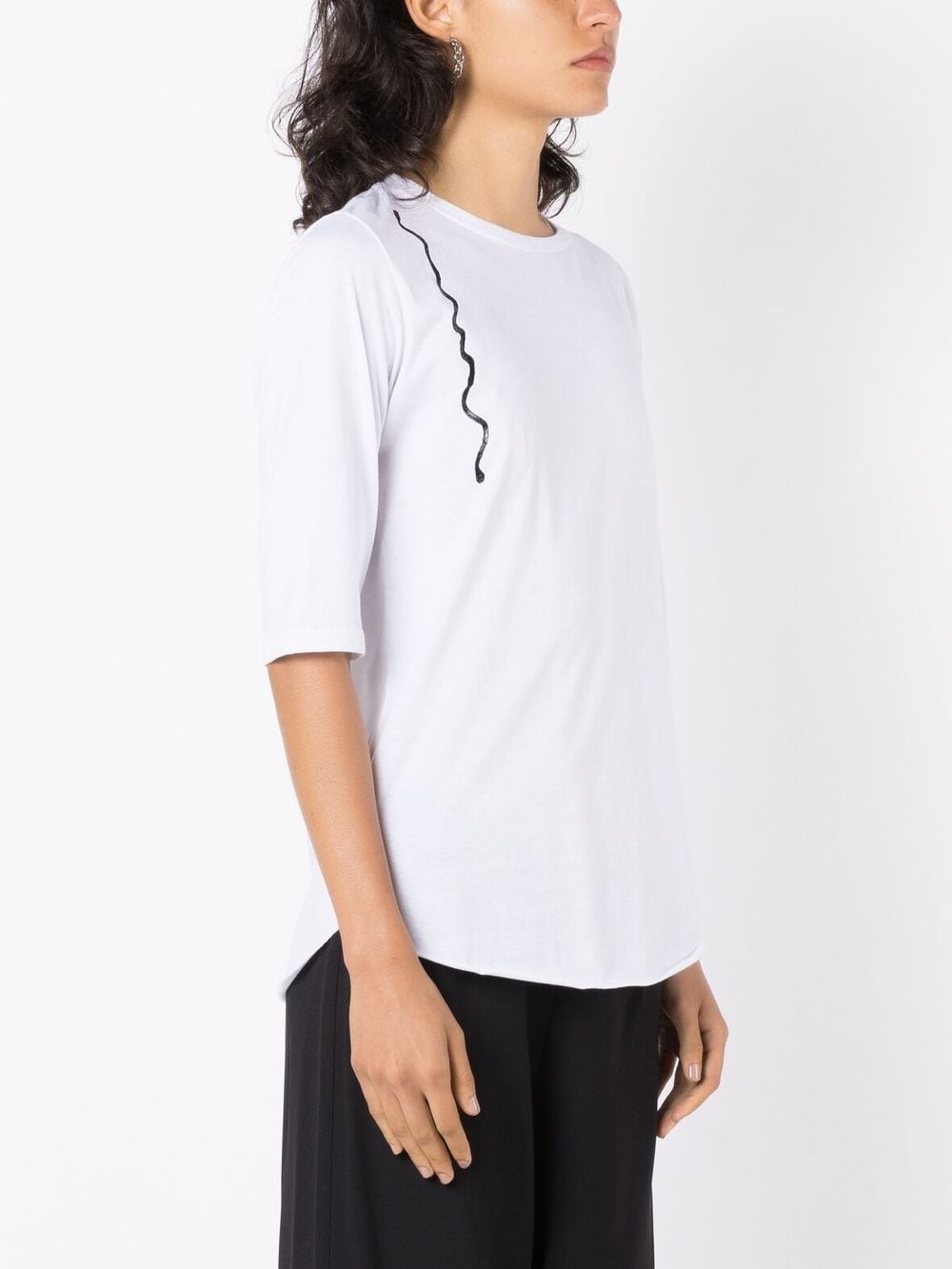 Shop Uma Raquel Davidowicz Abstract-print Cotton T-shirt In White