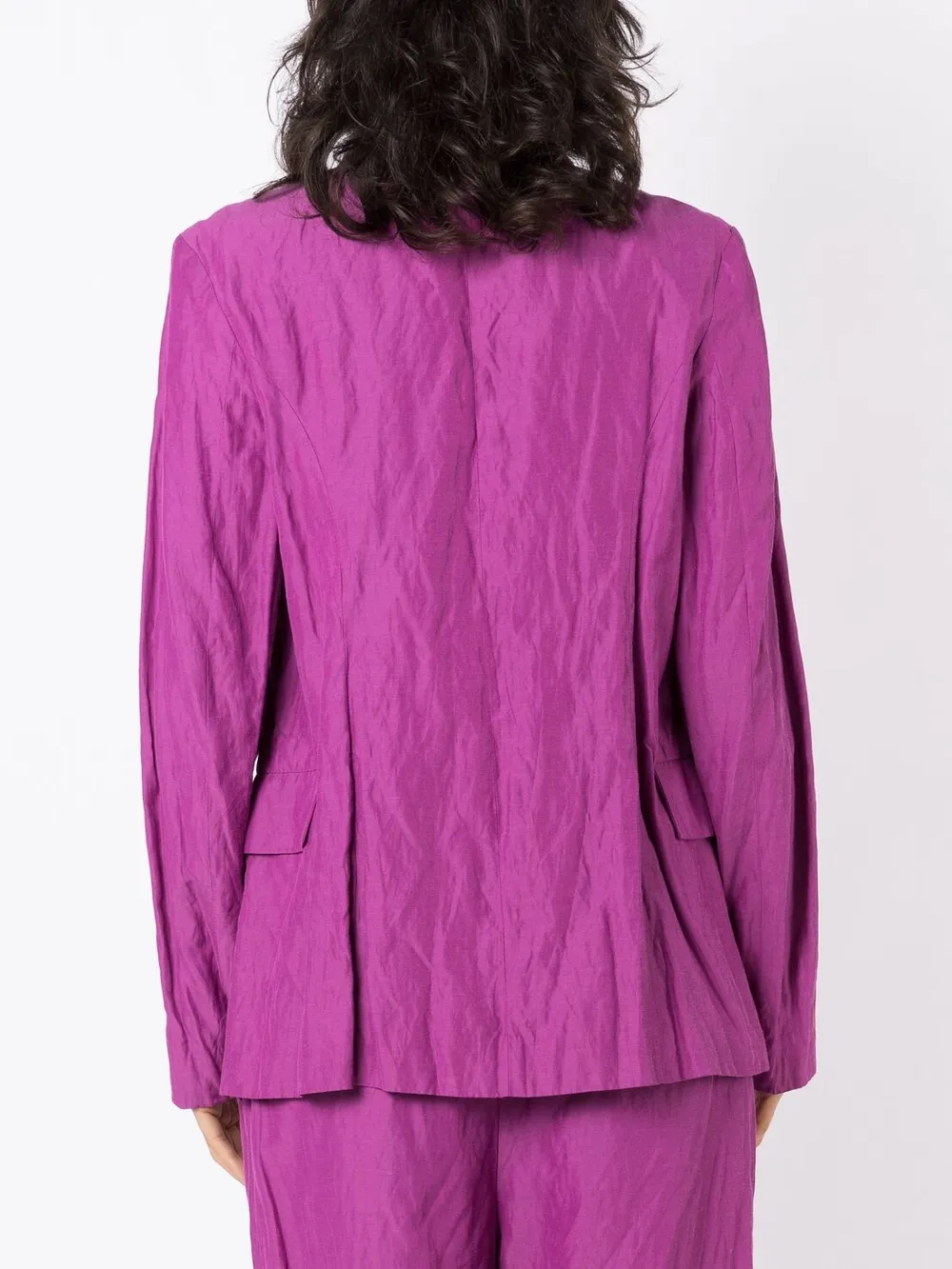 Shop Uma Raquel Davidowicz Notched-collar Single-breasted Blazer In Purple