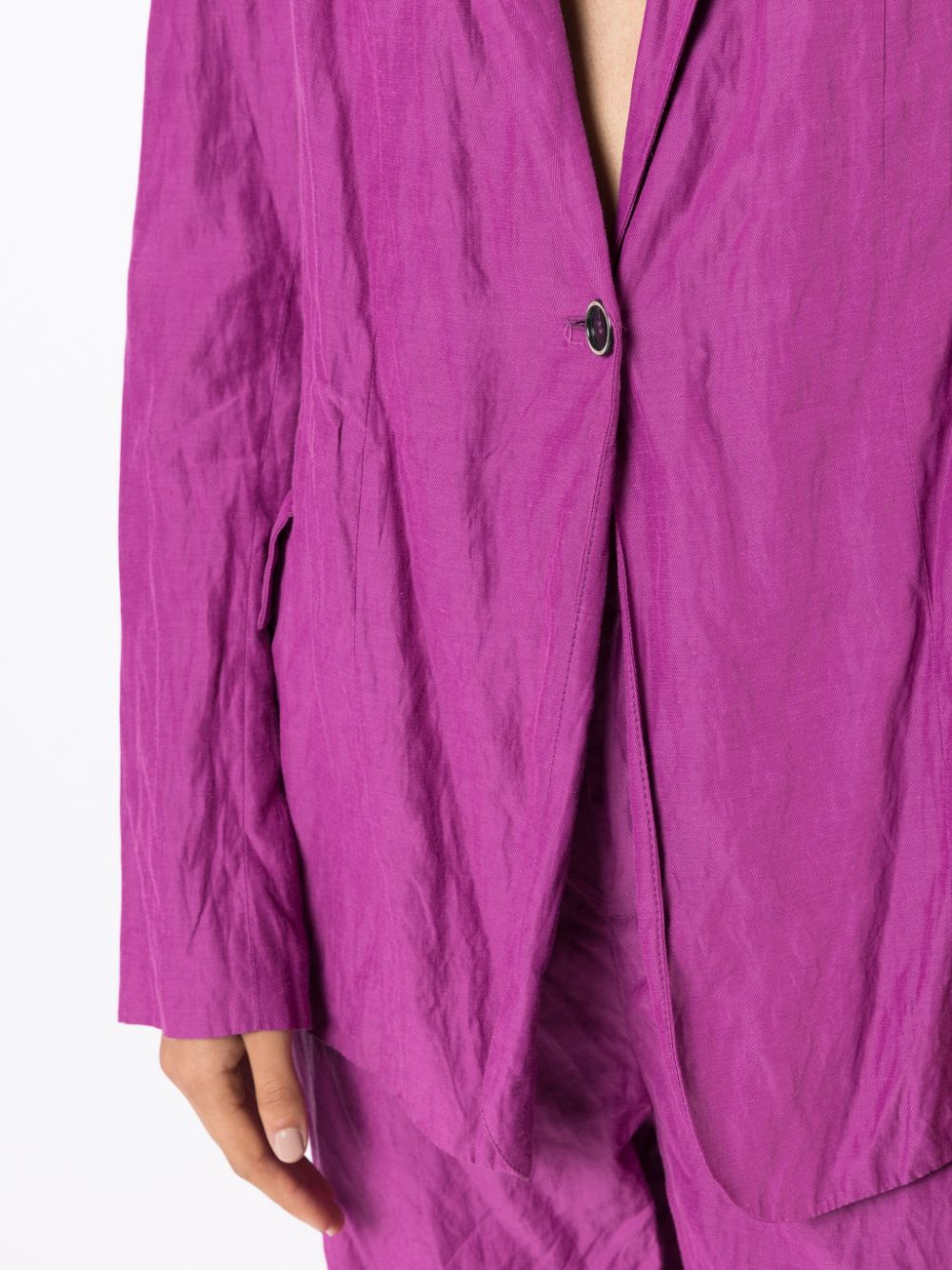 Shop Uma Raquel Davidowicz Notched-collar Single-breasted Blazer In Purple