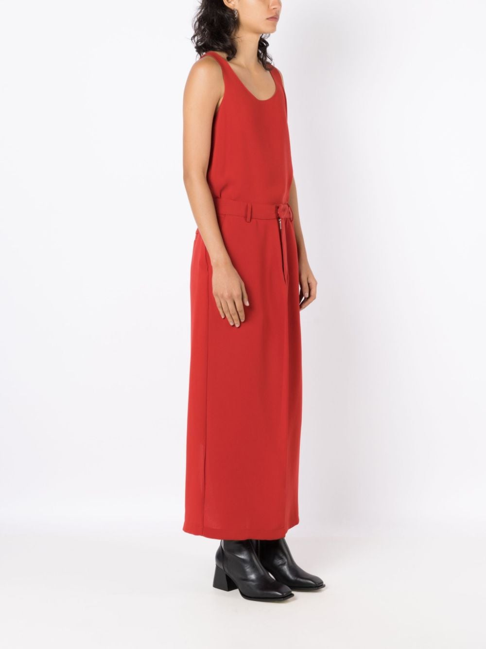 Shop Uma Raquel Davidowicz Tearcor Double-layered Dress In Red