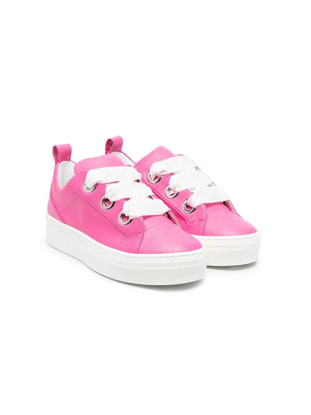 

Colorichiari leather lace-up sneakers - Pink