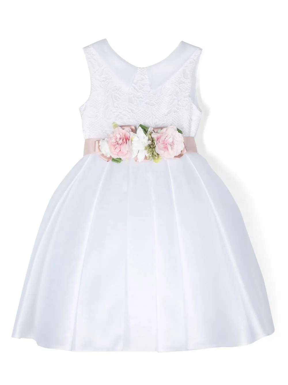 

Colorichiari vestido de tul con detalles florales - Blanco