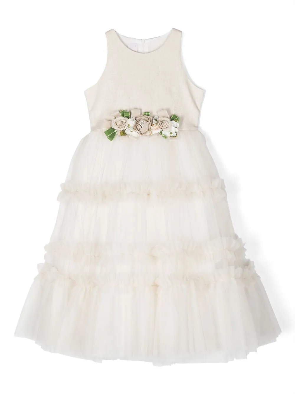 

Colorichiari tulle faux-flower dress - Neutrals