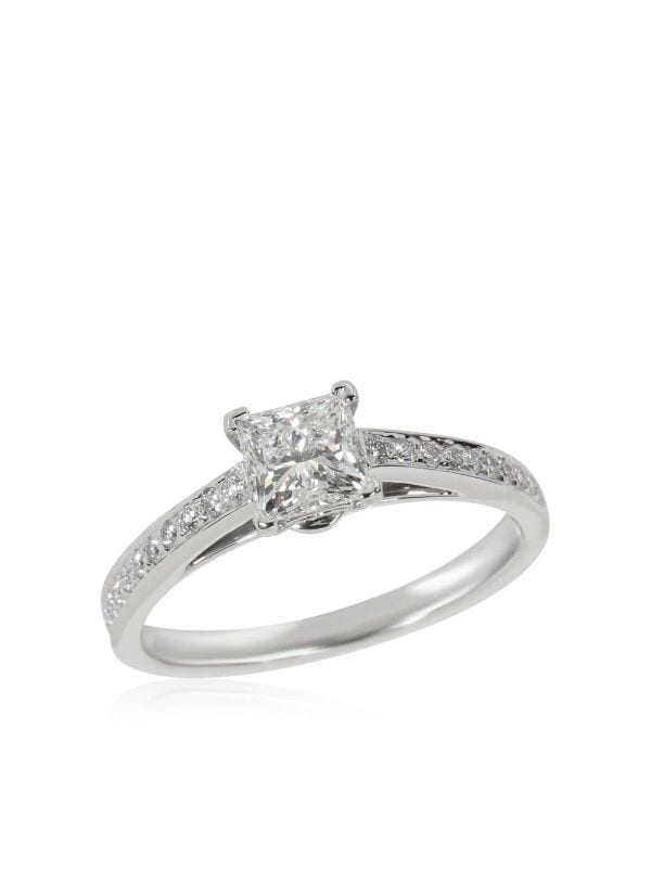 Tiffany & Co. Pre-Owned Platinum Solitaire Diamond Engagement Ring -  Farfetch