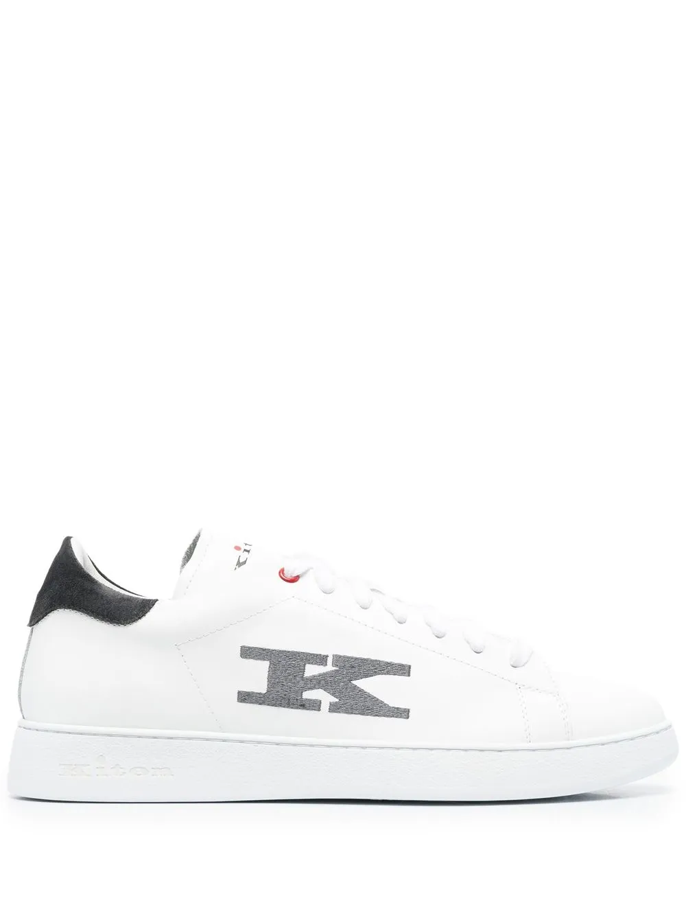 

Kiton tenis bajos con monograma bordado - Blanco