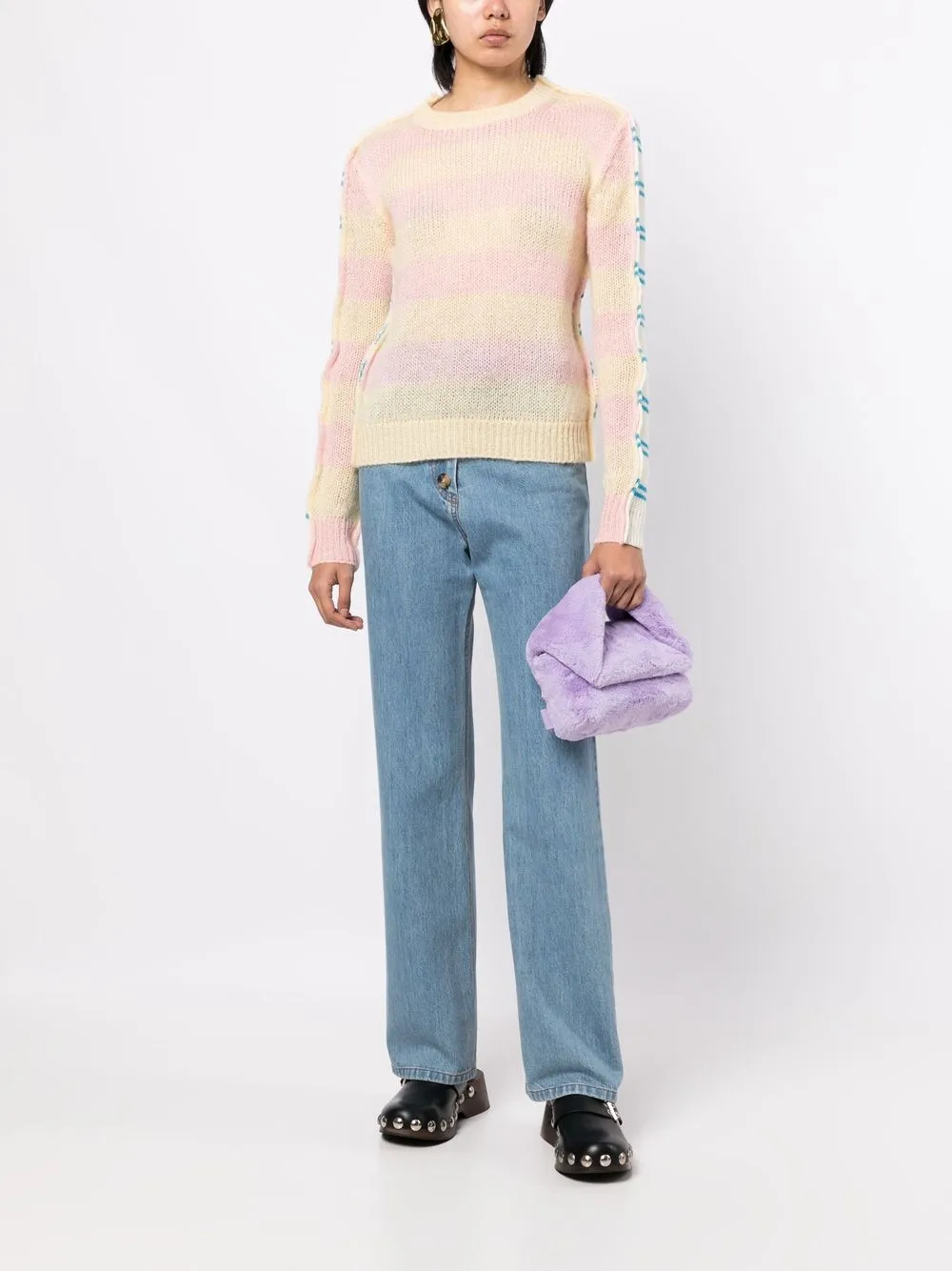 Marni Gestreepte trui - Roze