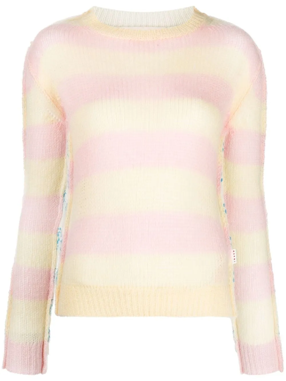 

Marni striped two-tone jumper - Pink