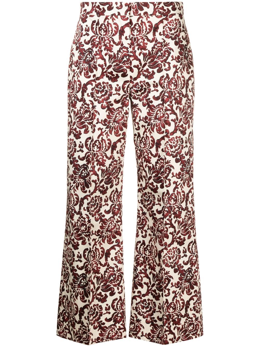 Shop 's Max Mara Paisley-print Flared Trousers In 中性色