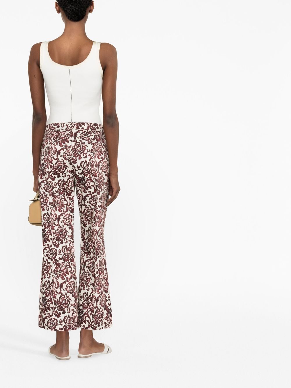 Shop 's Max Mara Paisley-print Flared Trousers In 中性色