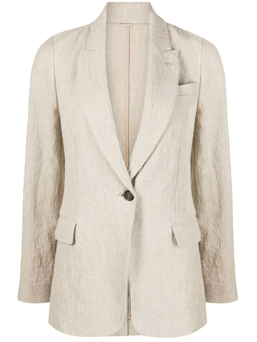 

Brunello Cucinelli tailored single-breasted blazer - Neutrals