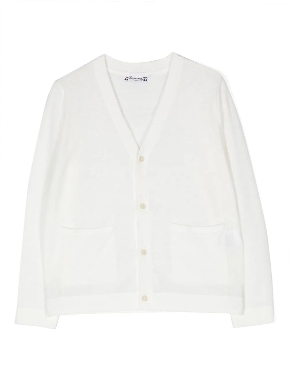 

Bonpoint buttoned-up V-neck cardigan - White