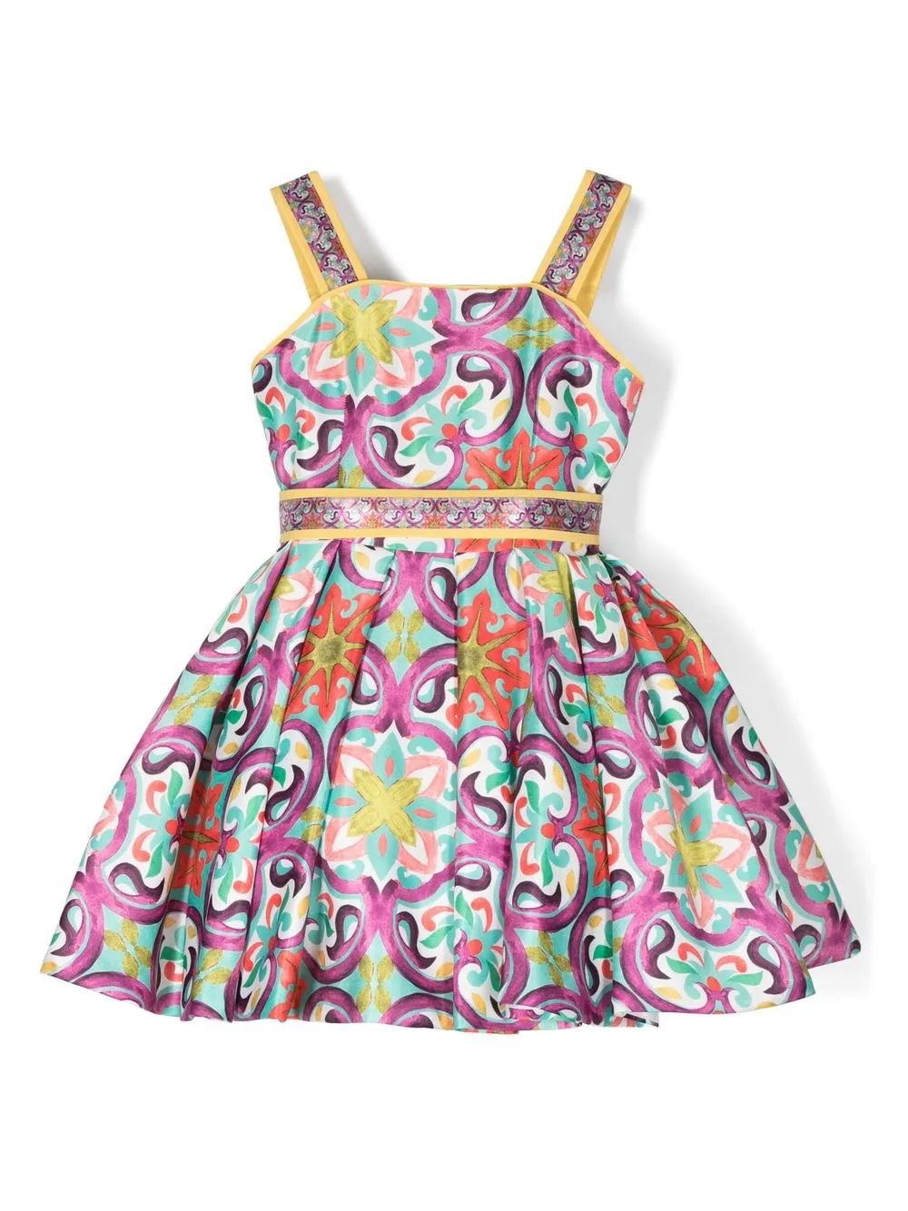 

Colorichiari abstract-pattern sleeveless dress - Green