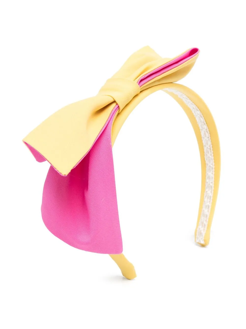 

Colorichiari bow colour-block hairband - Yellow