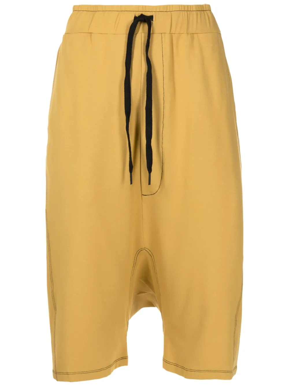 Uma Raquel Davidowicz Drop-crotch Drawstring-waist Shorts In Yellow