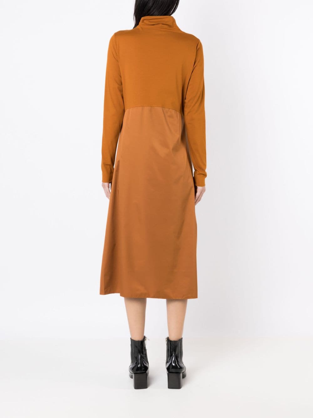 Shop Uma Raquel Davidowicz Long-sleeve Midi Dress In Brown