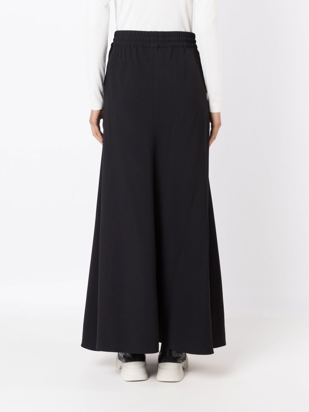 Shop Uma Raquel Davidowicz Drawstring-waist Full Skirt In Black
