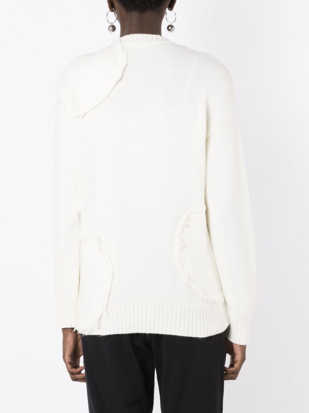 Shop Uma Raquel Davidowicz Patch-detail Knitted Jumper In White