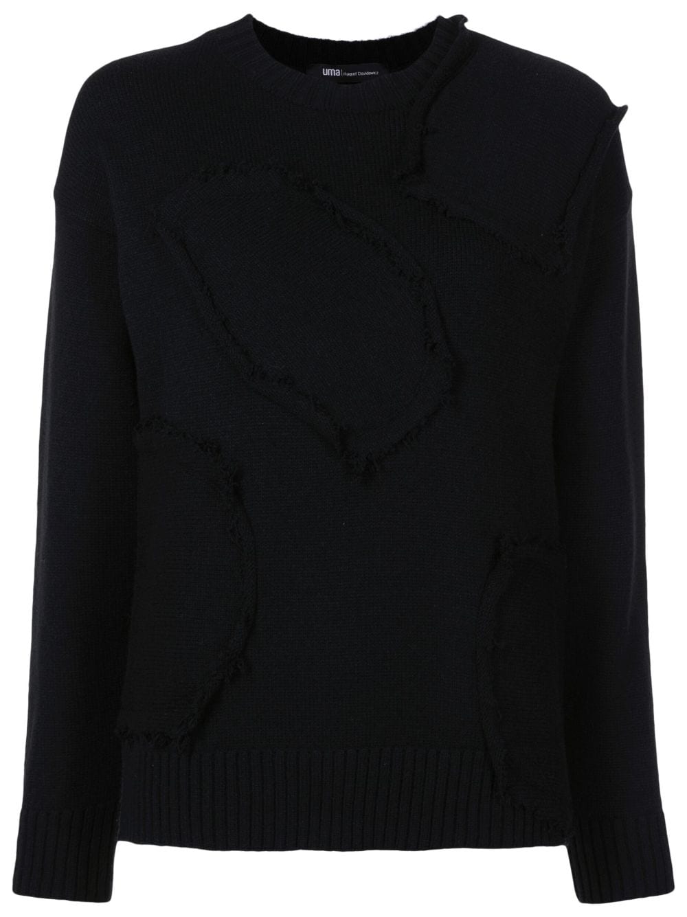 Uma Raquel Davidowicz Patch-detail Knitted Jumper In Black
