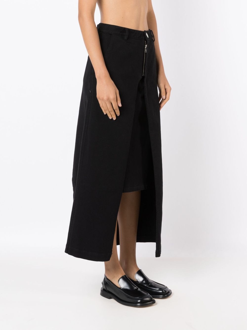 Shop Uma Raquel Davidowicz Front-slit Detail Midi Skirt In Black