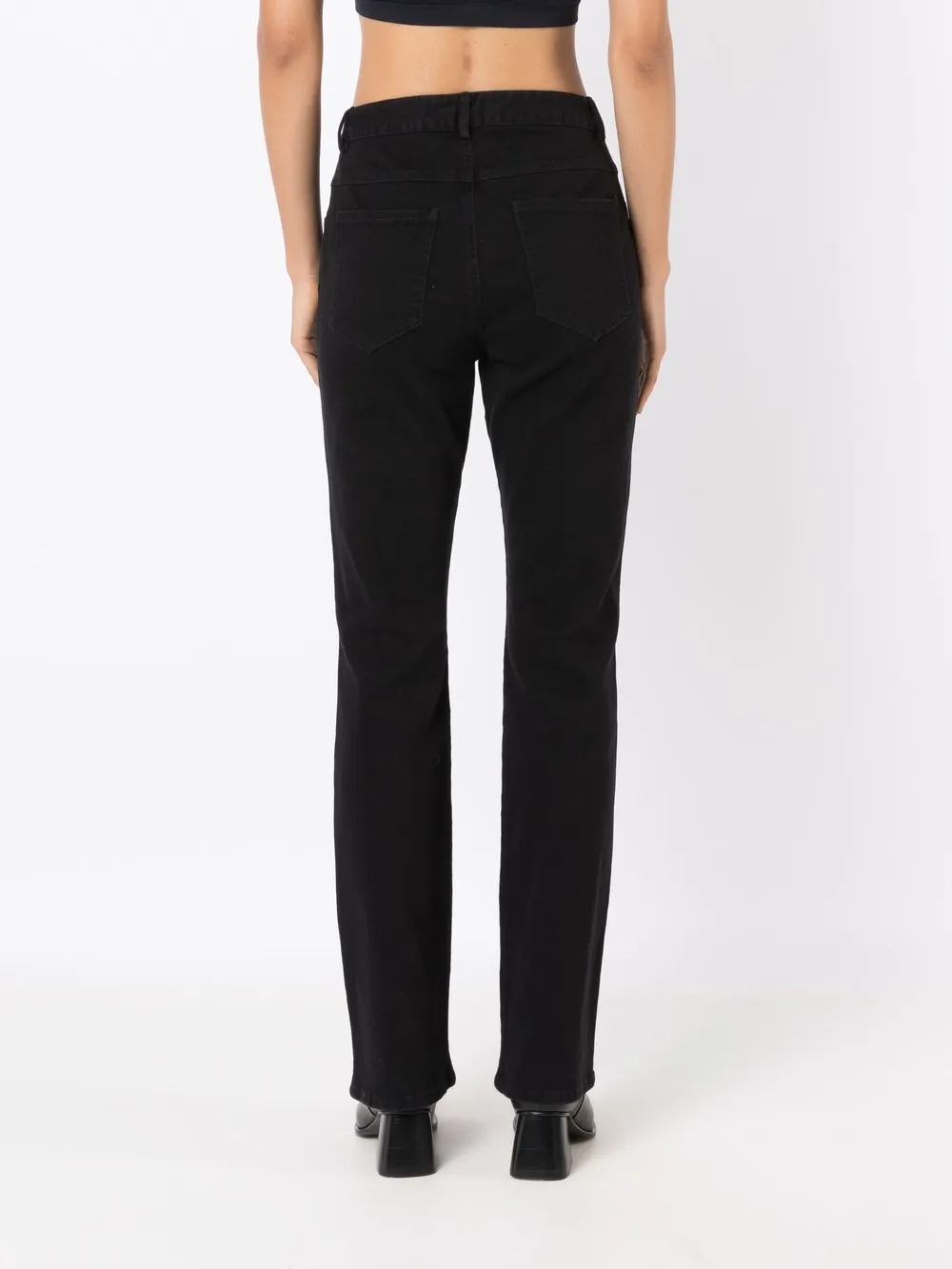 Shop Uma Raquel Davidowicz Flared-cut Leg Trousers In Black