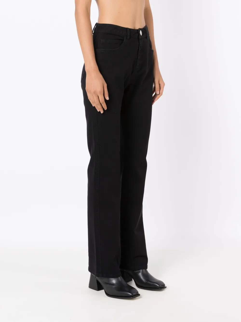 Shop Uma Raquel Davidowicz Flared-cut Leg Trousers In Black