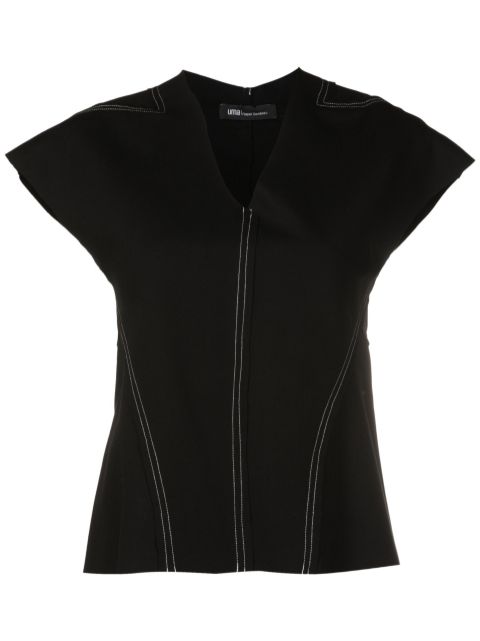 Uma | Raquel Davidowicz contrast-stitching V-neck top