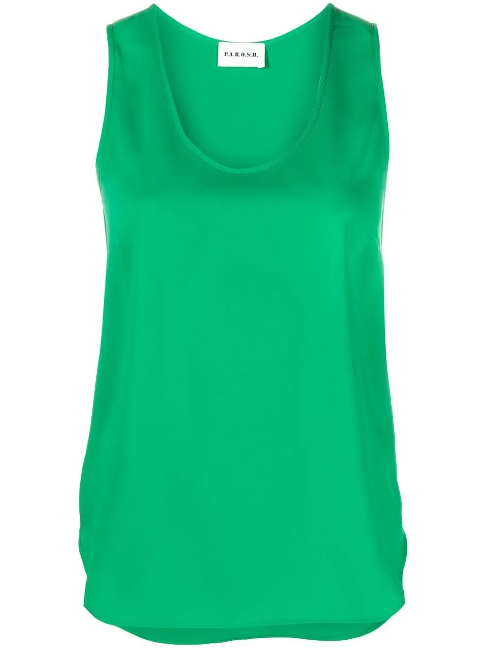 P.a.r.o.s.h Scoop Neck Vest Top In Green