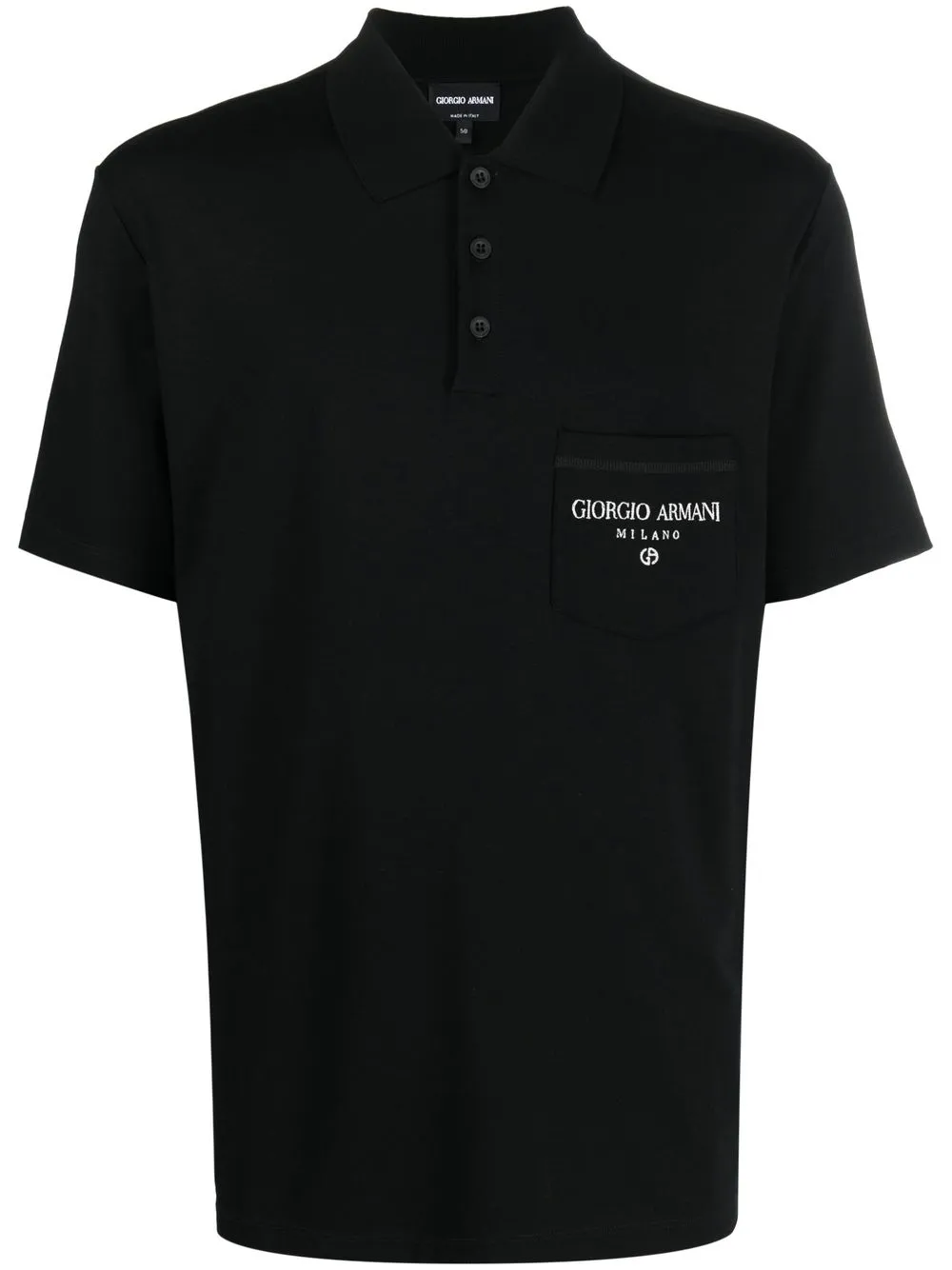 

Giorgio Armani chest pocket polo shirt - Black