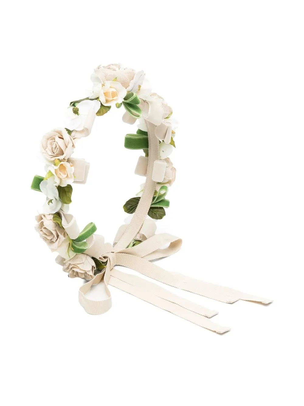

Colorichiari faux-flower ribbon hair band - Neutrals