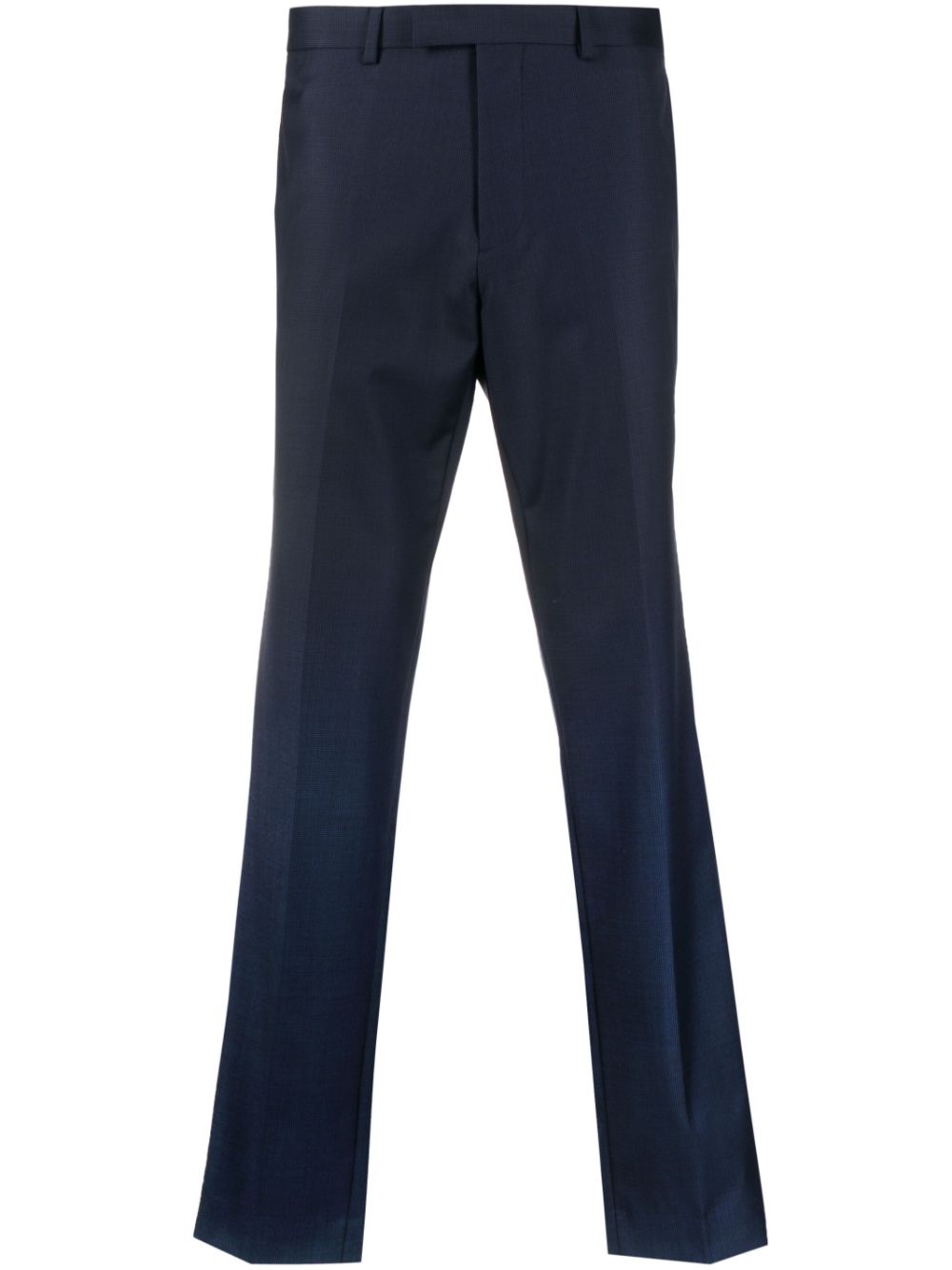 SANDRO PIQUÉ-WEAVE STRAIGHT-LEG TROUSERS