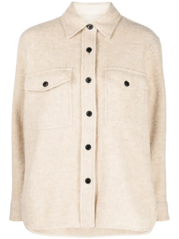 MARANT TOILE button up Flannel Shirt Jacket Farfetch