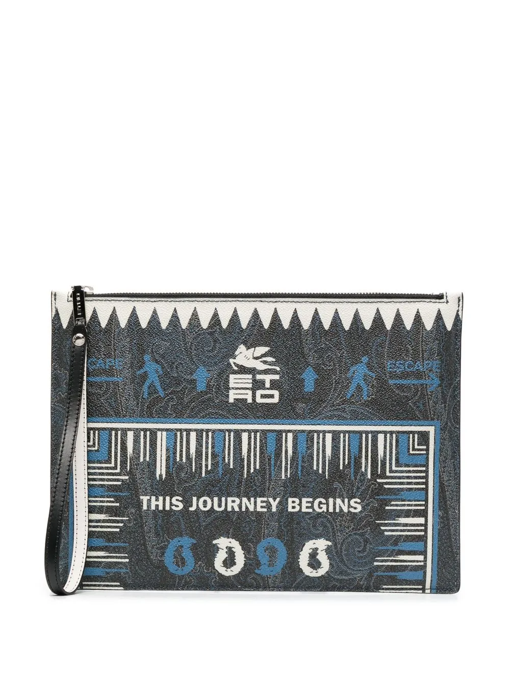 

ETRO bolsa de mano con estampado gráfico - Negro