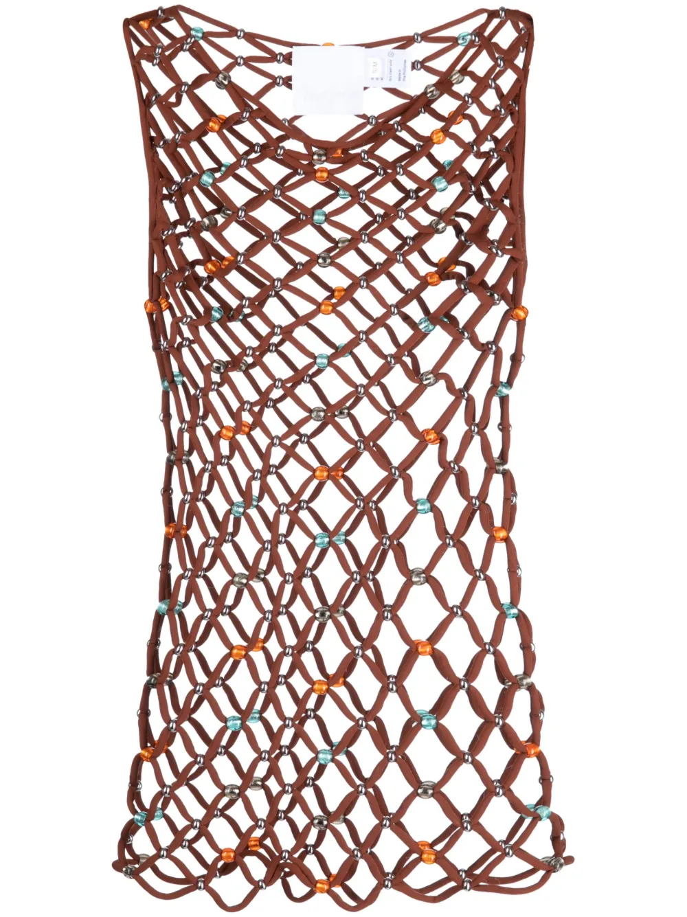Paris Beaded Macramé Vest Top Farfetch