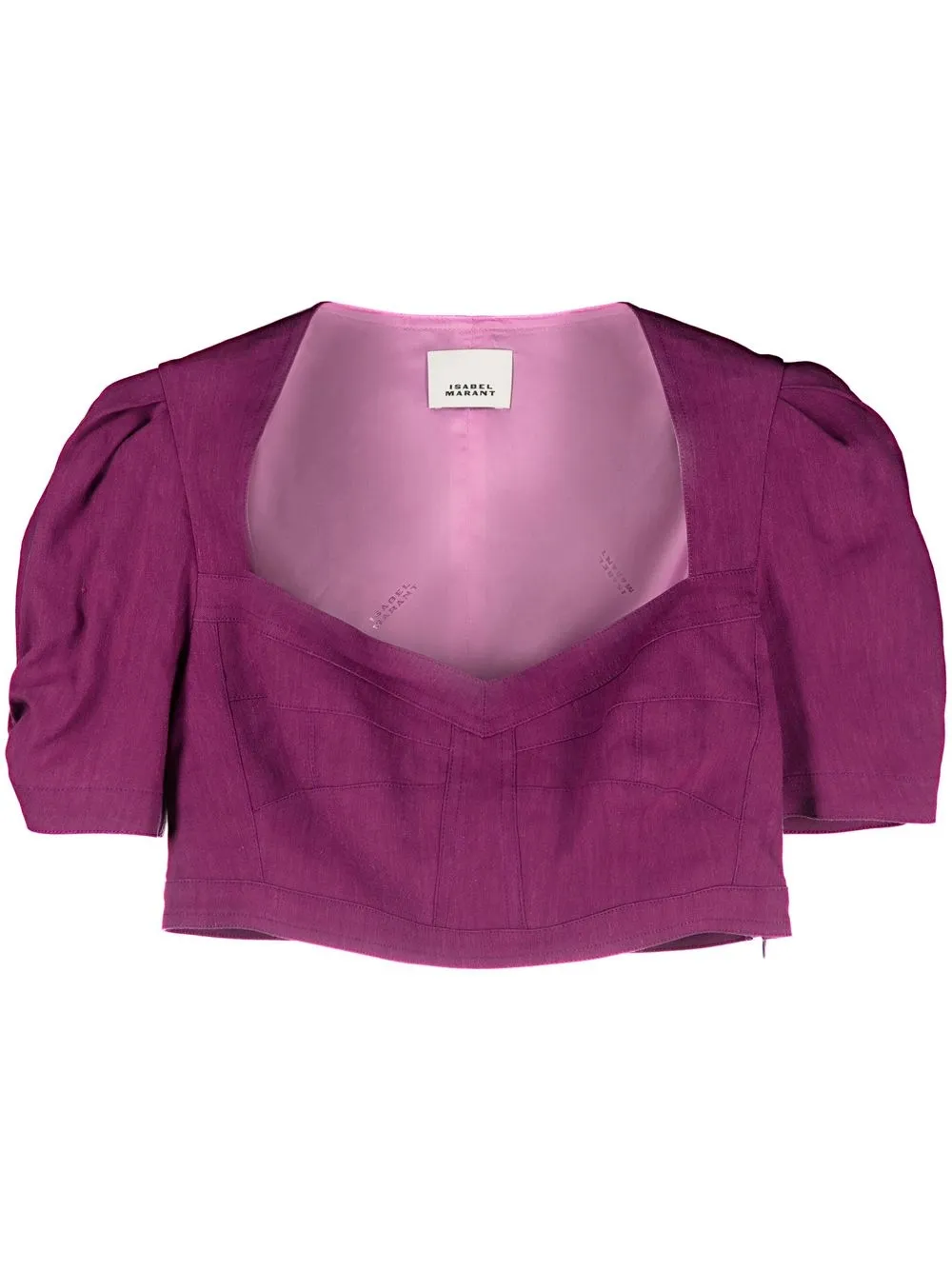 

Isabel Marant Étoile top estilo bustier corto - Morado