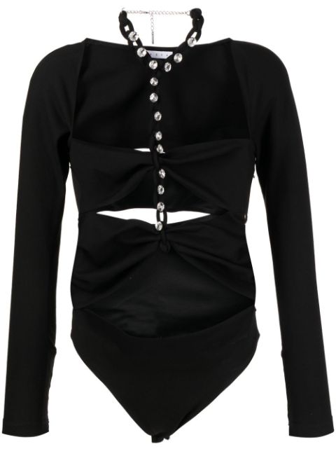 AREA - cut-out long-sleeve bodysuit