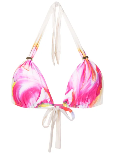 Lenny Niemeyer bikini estilo triángulo con estampado abstracto 