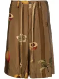 Uma Wang fruit-print detail shorts - Green