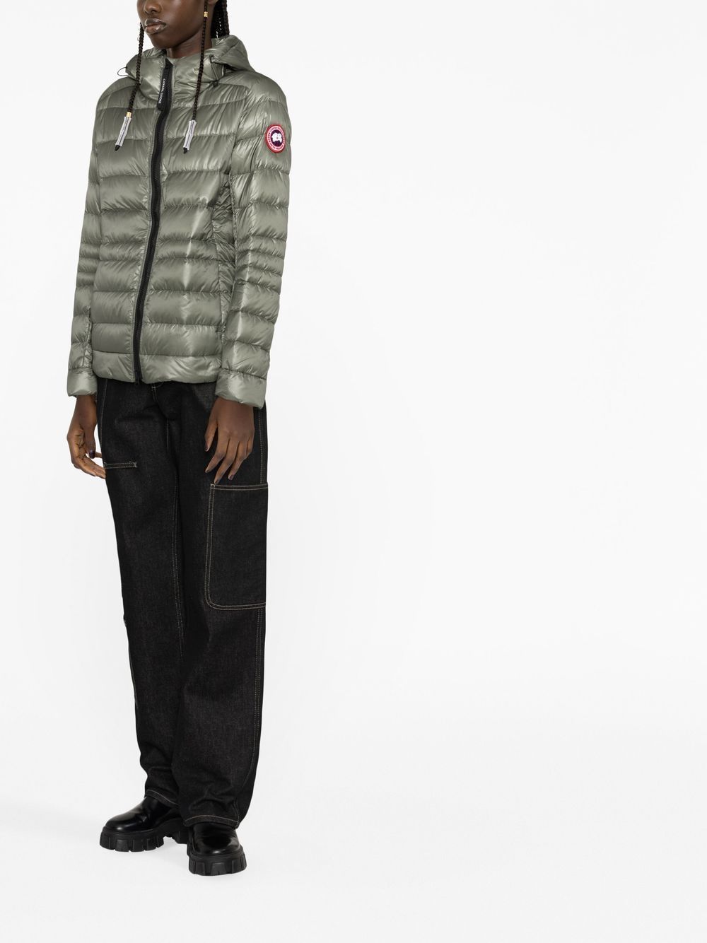 Shop Canada Goose Cypress Hooded Puffer Jacket In Grey