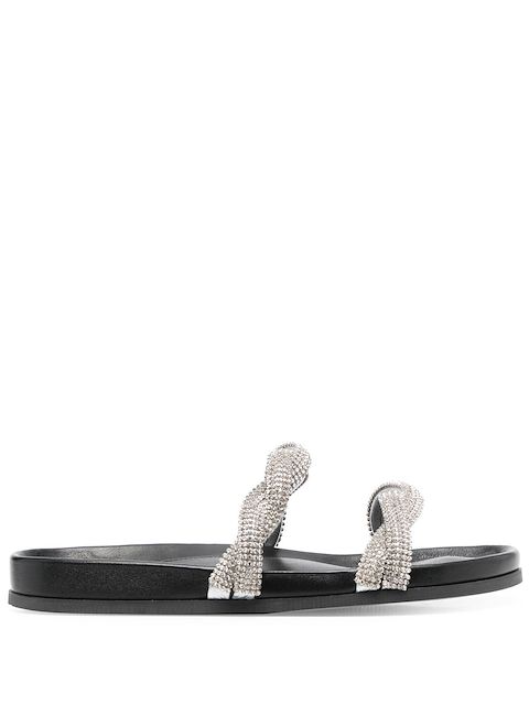 Rodo crystal-embellished open-toe slides