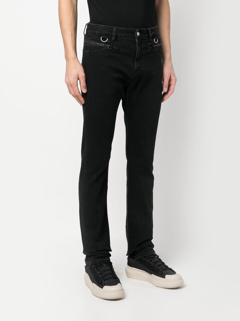 Shop Undercoverism Zip-pocket Straight-leg Jeans In Black